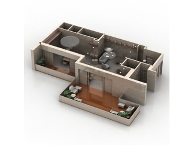 Free Room living N55 3D model For Architecture 3Ds Max Model Download